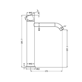 Zen Ss316L Tall Basin Nero Mixer Handless - Brushed Gold